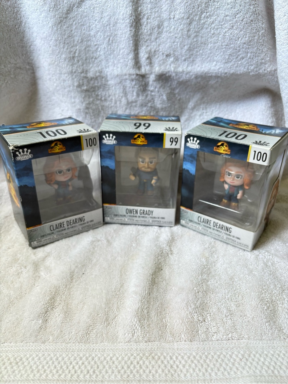 Funko Minis Jurassic World Figures Two Claire Dearing One Owen Grady New
